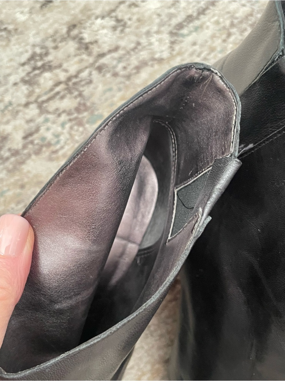 Nine West Black Leather Wedge Ankle Boots - Picture 8 of 9